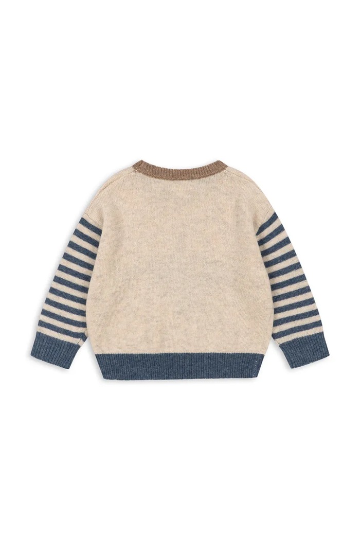 Chłopiec Konges Sløjd Sweter dziecięcy z wełną BILLI SWEATER KS106396.9BY2 beżowy