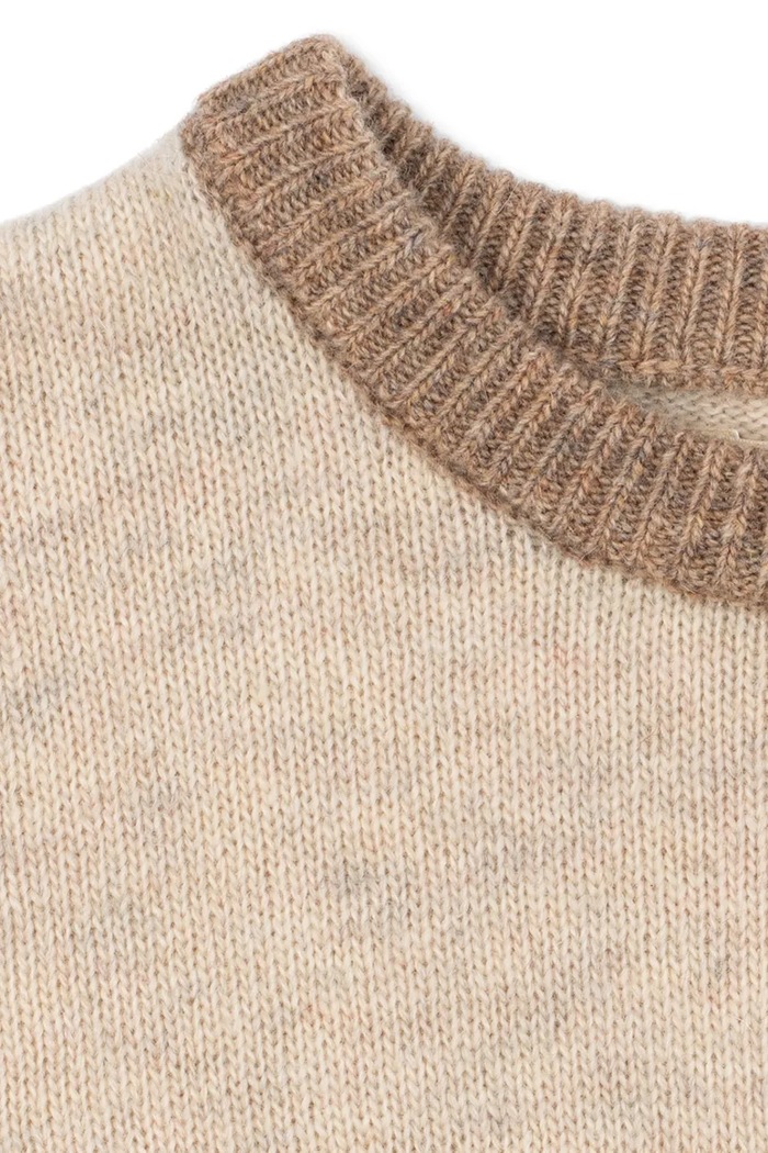 Sweter dziecięcy z wełną BILLI SWEATER Konges Sløjd KS106396.9BY2 beżowy