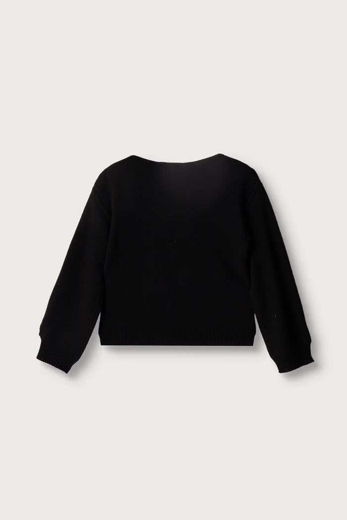 United Colors of Benetton Sweter dziecięcy z dodatkiem wełny 126WC108Q.G.Reproposal czarny AW26