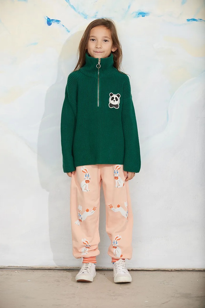 Mini Rodini Sweter dziecięcy bawełniany Panda 26720161