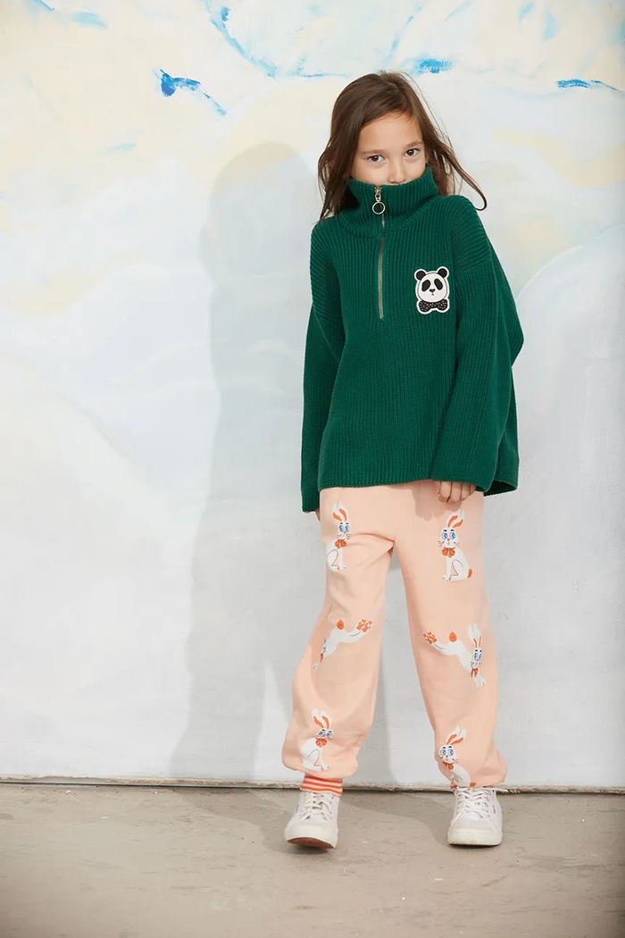 Mini Rodini Sweter dziecięcy bawełniany Panda 26720161