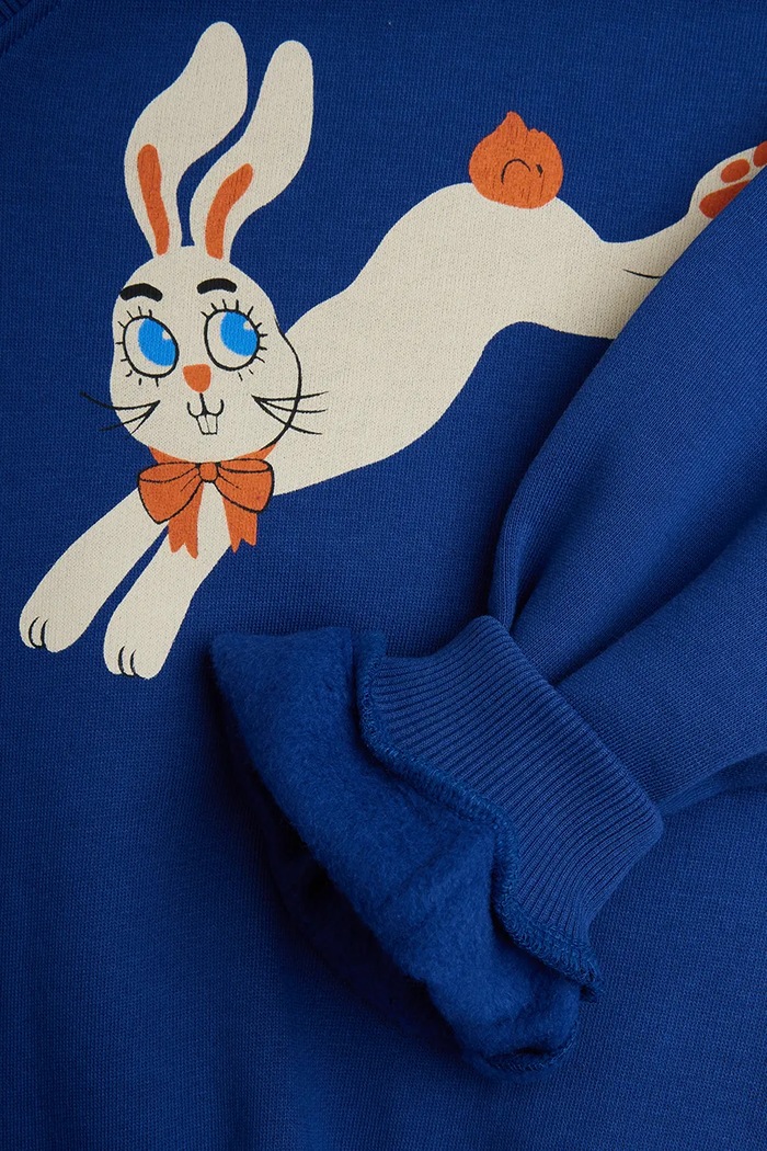Bluza dziecięca bawełniana Rabbits Mini Rodini 26720101 niebieski