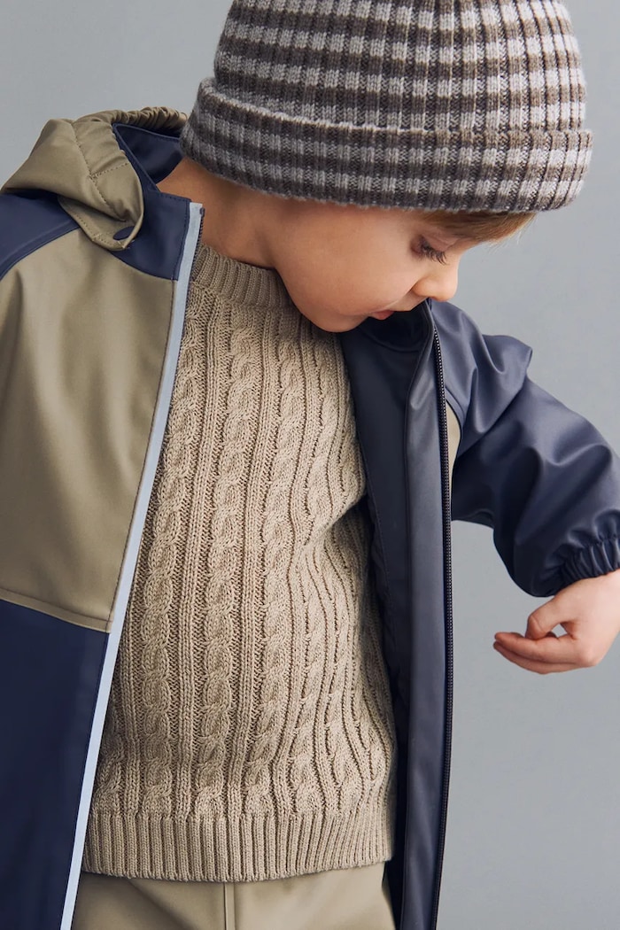 Sweter dziecięcy bawełniany Wheat 2541.560.GOTS beżowy