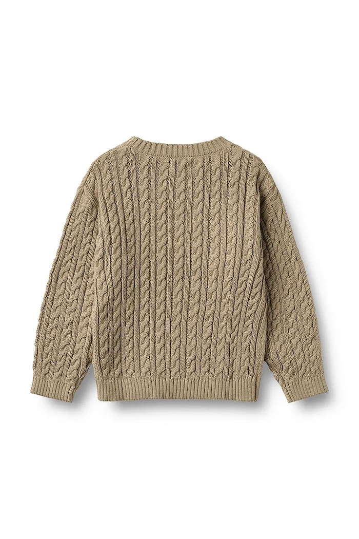Wheat Sweter dziecięcy bawełniany beżowy 2541.560.GOTS