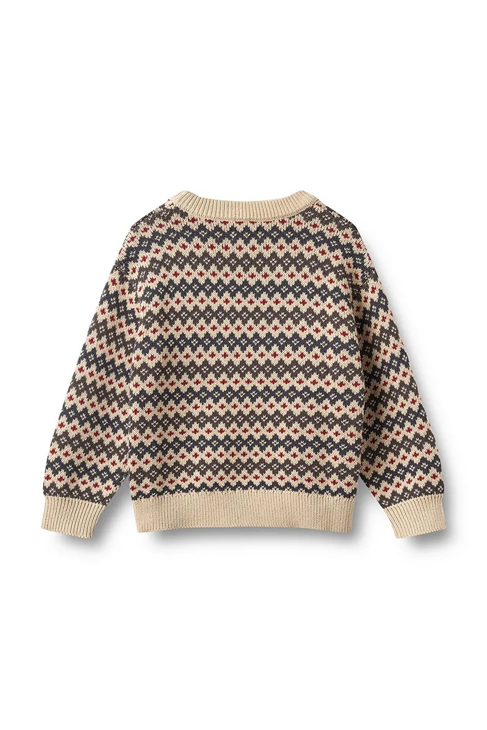 Wheat Sweter dziecięcy bawełniany 2531.560.GOTS beżowy AW26
