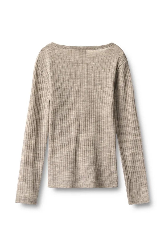 Wheat Longsleeve dziecięcy z wełną merino 2182.781.RWS beżowy AW26
