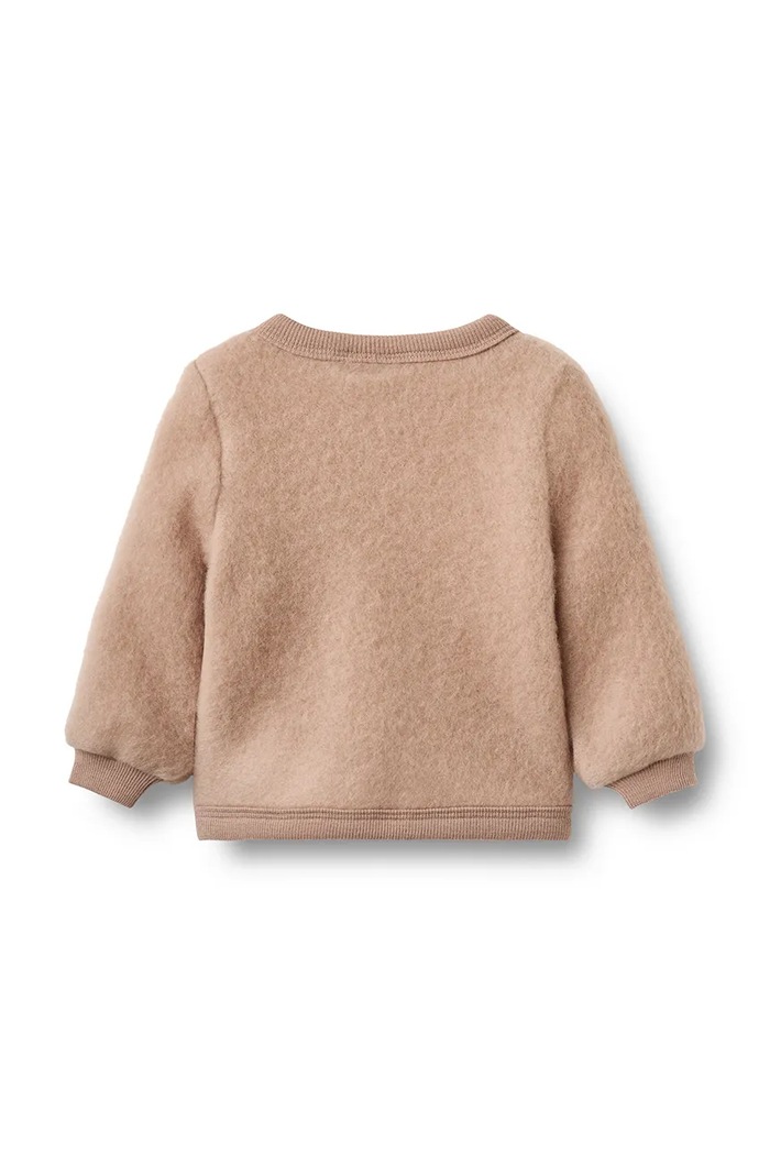 Wheat Kardigan za dojenčke iz merino volne 6423.786 roza AW26