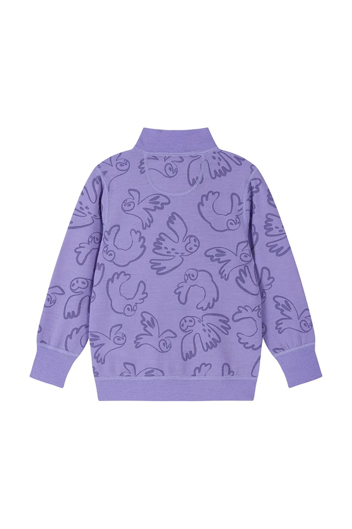 Chłopiec Reima Sweter rozpinany dziecięcy z wełną merino Mahin 5200038B.9BY2 fioletowy