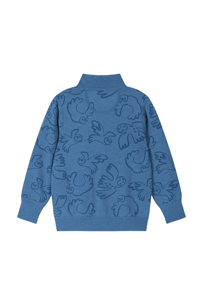 Reima Sweter rozpinany dziecięcy z wełną merino Mahin 5200038B.9BY2 niebieski AW26
