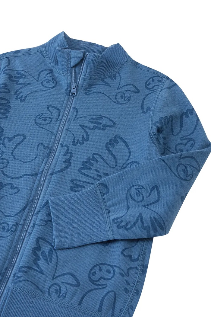 Chłopiec Reima Sweter rozpinany dziecięcy z wełną merino Mahin 5200038B.9BY2 niebieski
