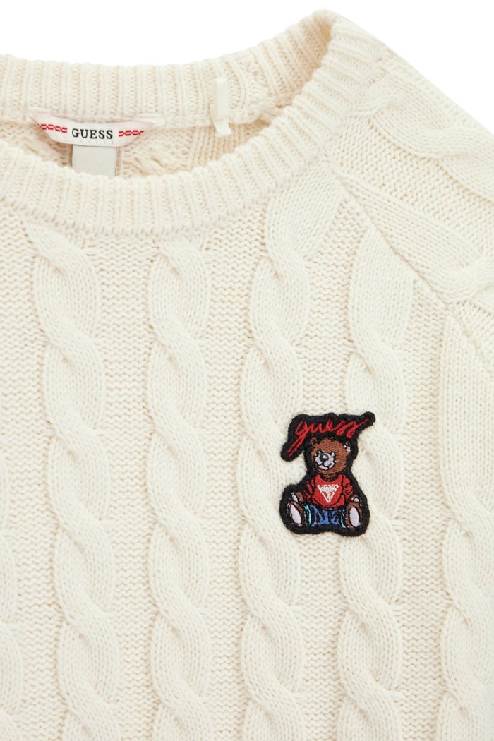 Chłopiec Guess Sweter dziecięcy z dodatkiem wełny H6BR02.Z1648.9BY2 biały