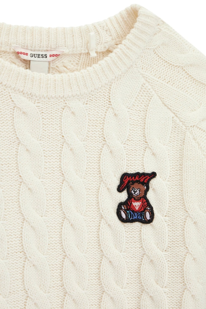 Chłopiec Guess Sweter dziecięcy z dodatkiem wełny H6BR02.Z1648.9BY2 biały