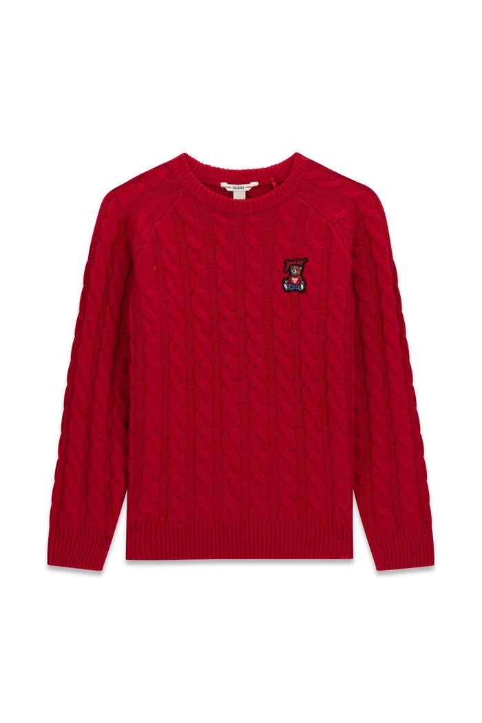 Guess Sweter dziecięcy z dodatkiem wełny czerwony H6BR02.Z1648.9BY2