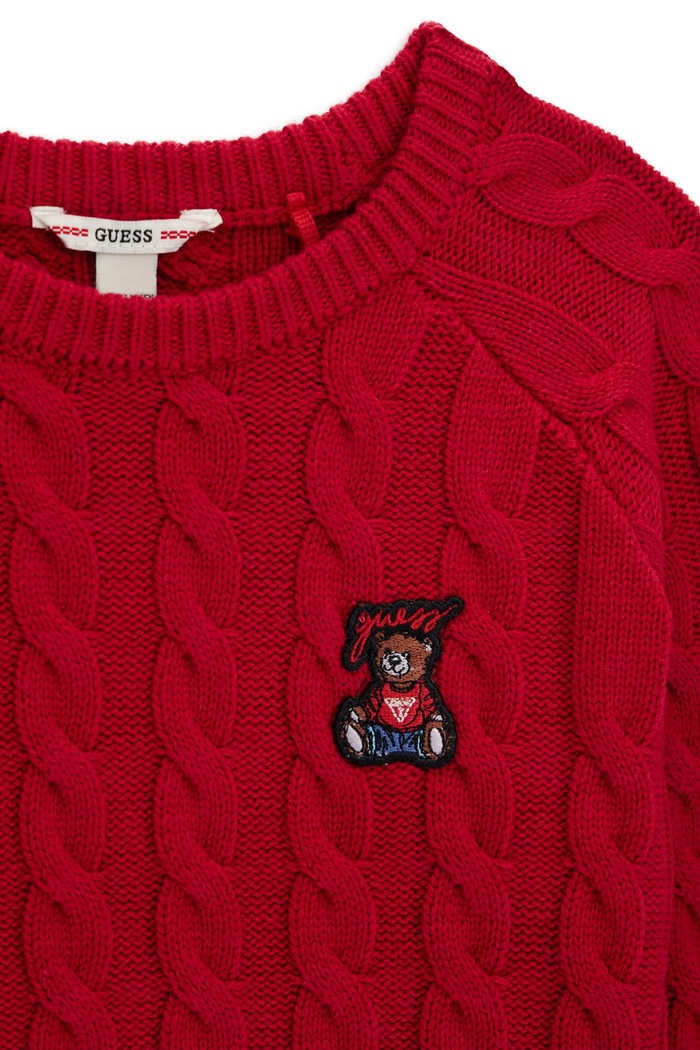 Chłopiec Guess Sweter dziecięcy z dodatkiem wełny H6BR02.Z1648.9BY2 czerwony