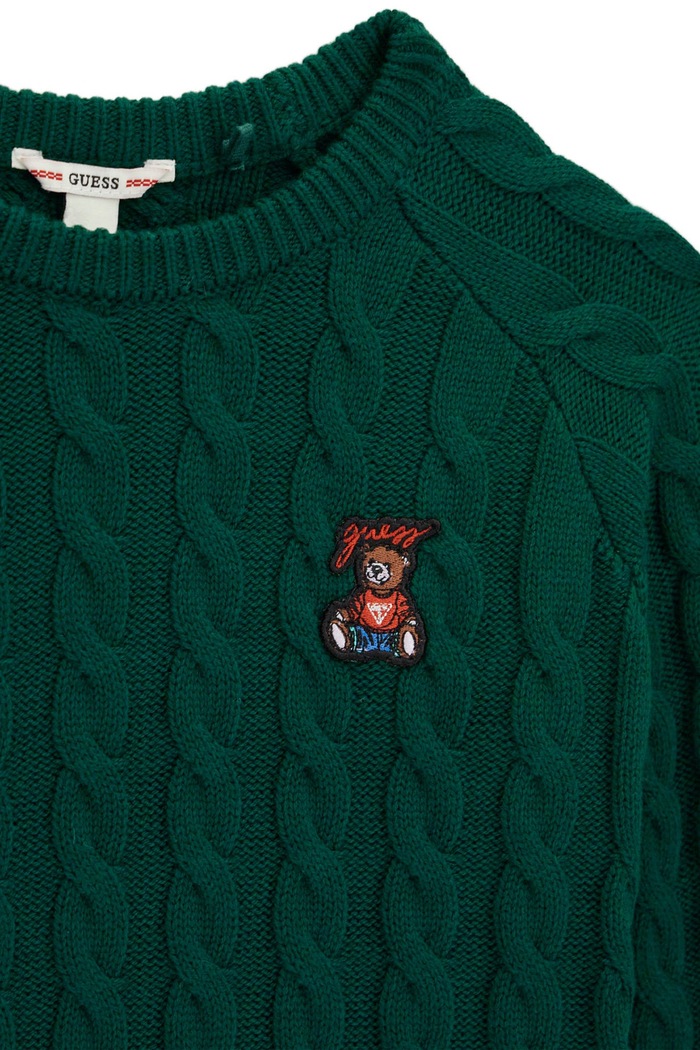 Chłopiec Guess Sweter dziecięcy z dodatkiem wełny H6BR02.Z1648.9BY2 zielony