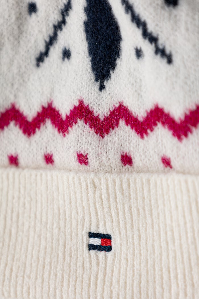 Dziecięce z bawełną Tommy Hilfiger KN0KN02326.9BY2 biały