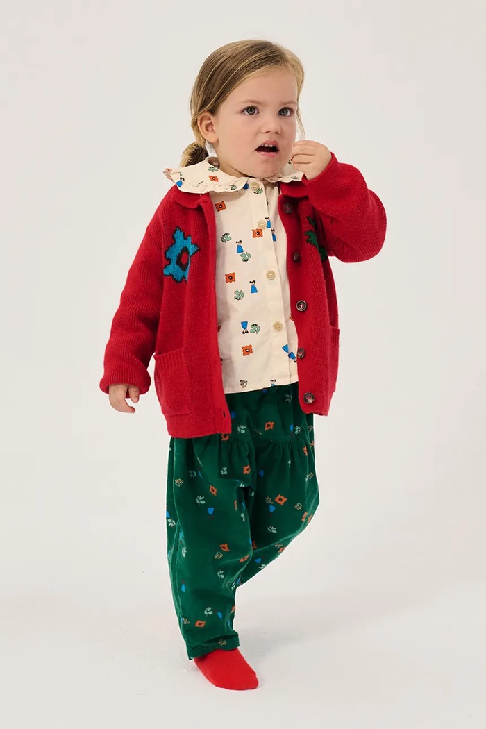 Bobo Choses Kardigán detský s prímesou vlny Blossom 226AB109