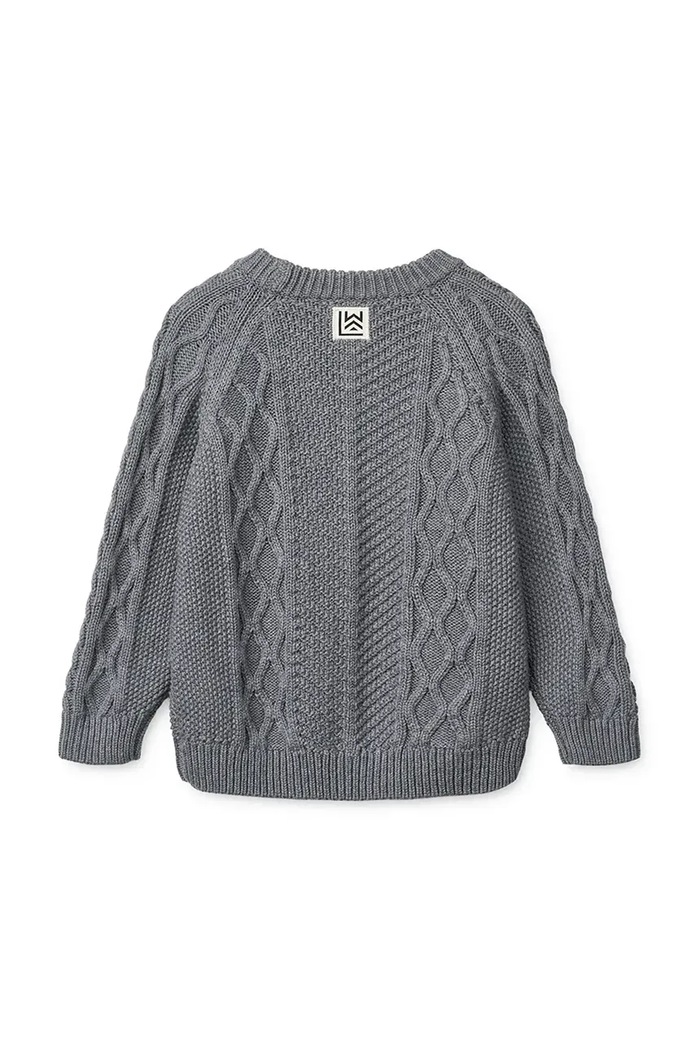 Liewood Maglione per bambini in cotone Ari Cotton Knit Jumper LW21426.9BY2 grigio AW26