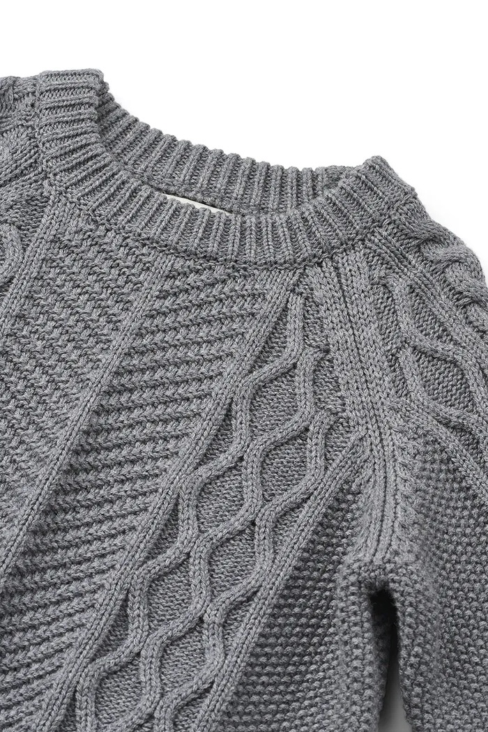 BIMBA Liewood Maglione per bambini in cotone Ari Cotton Knit Jumper LW21426.9BY2 grigio