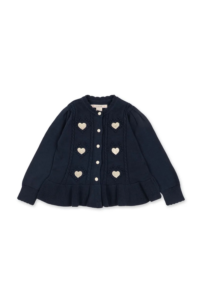 Konges Sløjd Ζακέτα παιδική βαμβακερή SOLEIL CARDIGAN GOTS σκούρο μπλε KS106241.9BY2