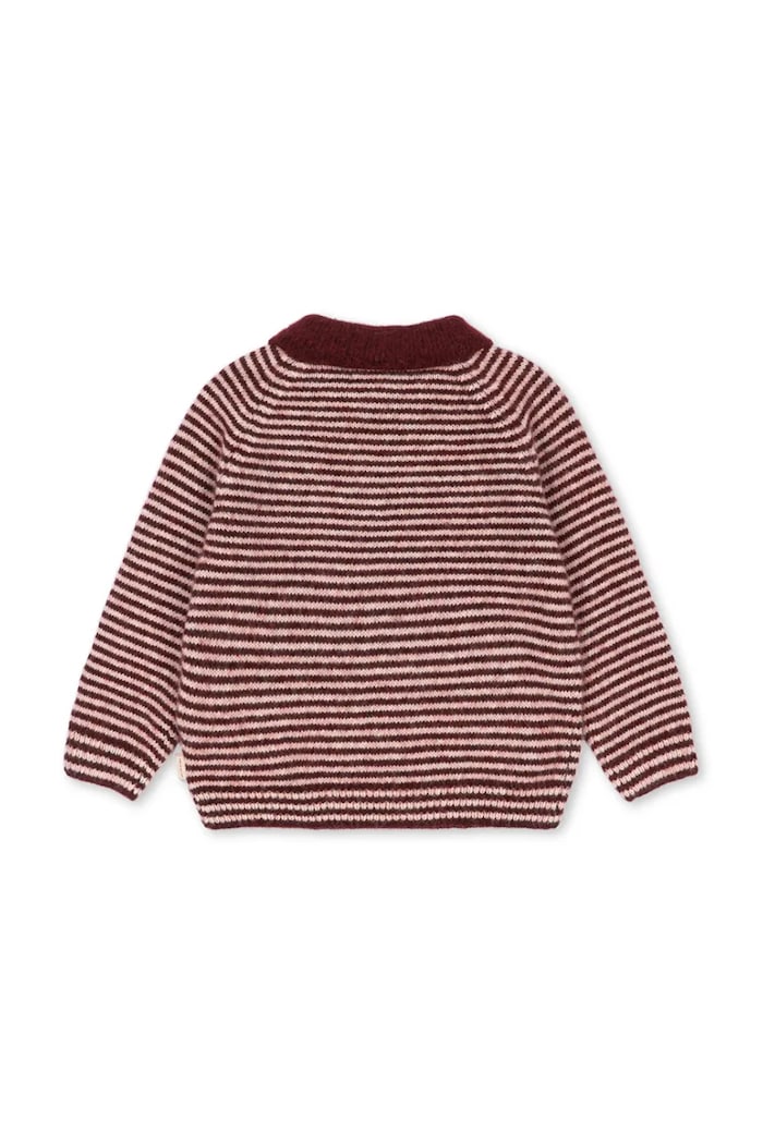 Chlapec Konges Sløjd Sveter detský s vlnou PIPO POLO KS106199.9BY2 burgundské