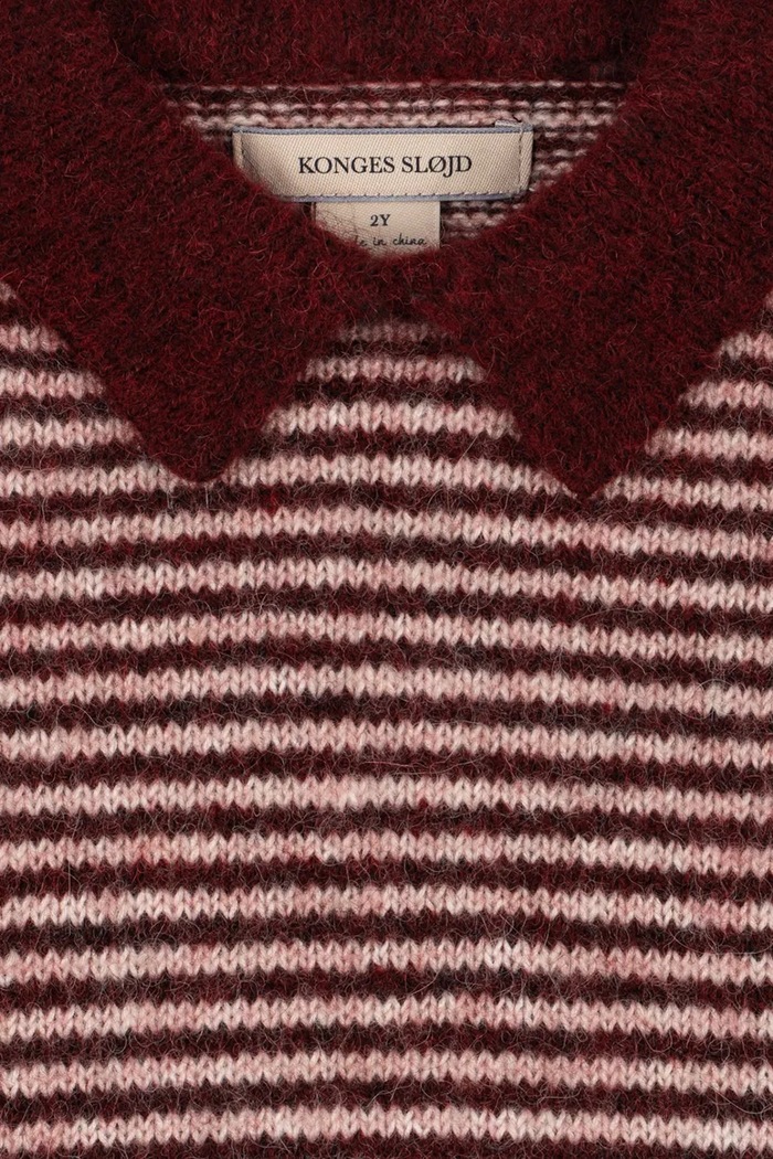 Sweter dziecięcy z wełną PIPO POLO Konges Sløjd KS106199.9BY2 bordowy