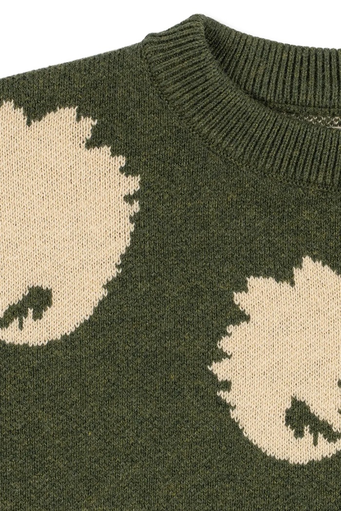 Момче Konges Sløjd Пуловер за деца с добавена вълна LAPIS BLOUSE WOOL KS106093.9BY2 зелен