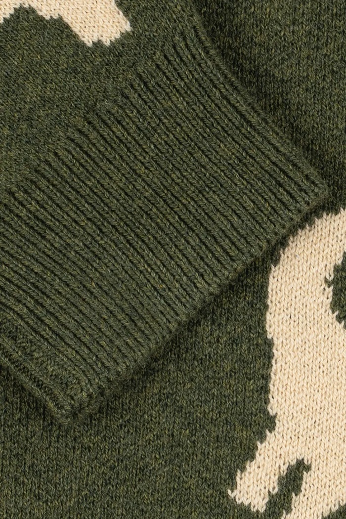 Chłopiec Konges Sløjd Sweter dziecięcy z dodatkiem wełny LAPIS BLOUSE WOOL KS106093.9BY2 zielony