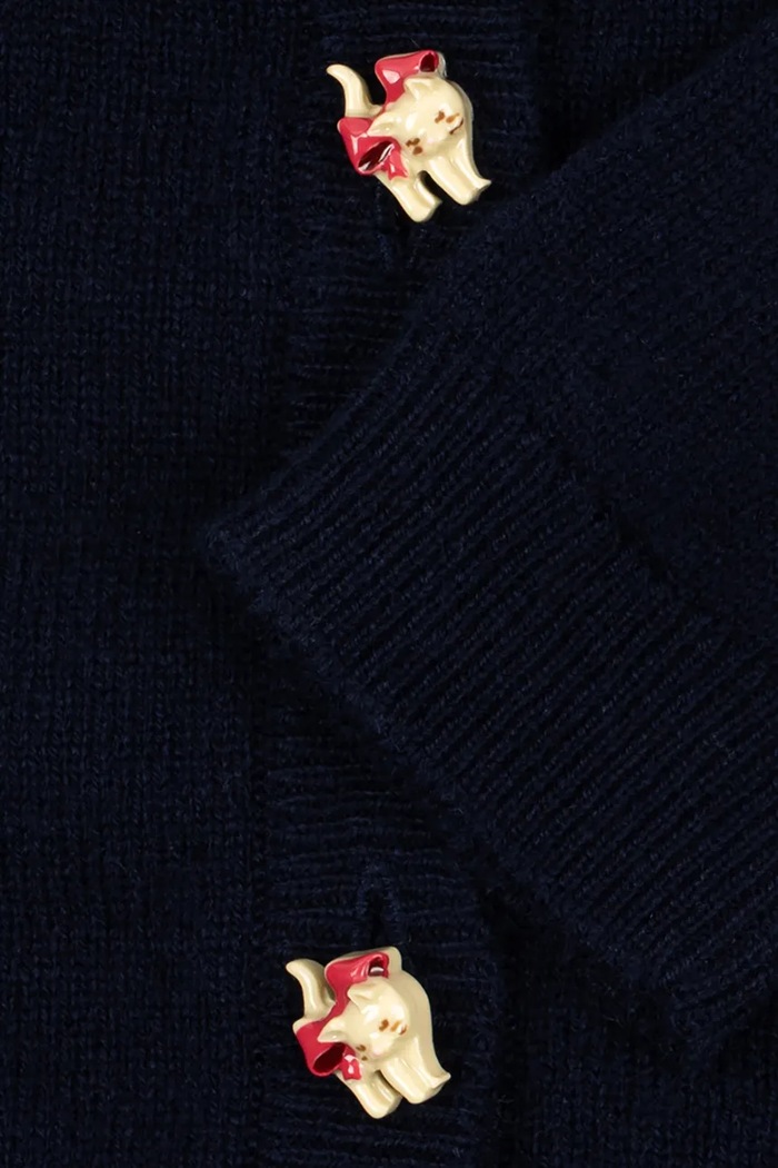 Кардиган для детей из шерсти CATTIE CARDIGAN Konges Sløjd тёмно-синий KS105940.9BY2