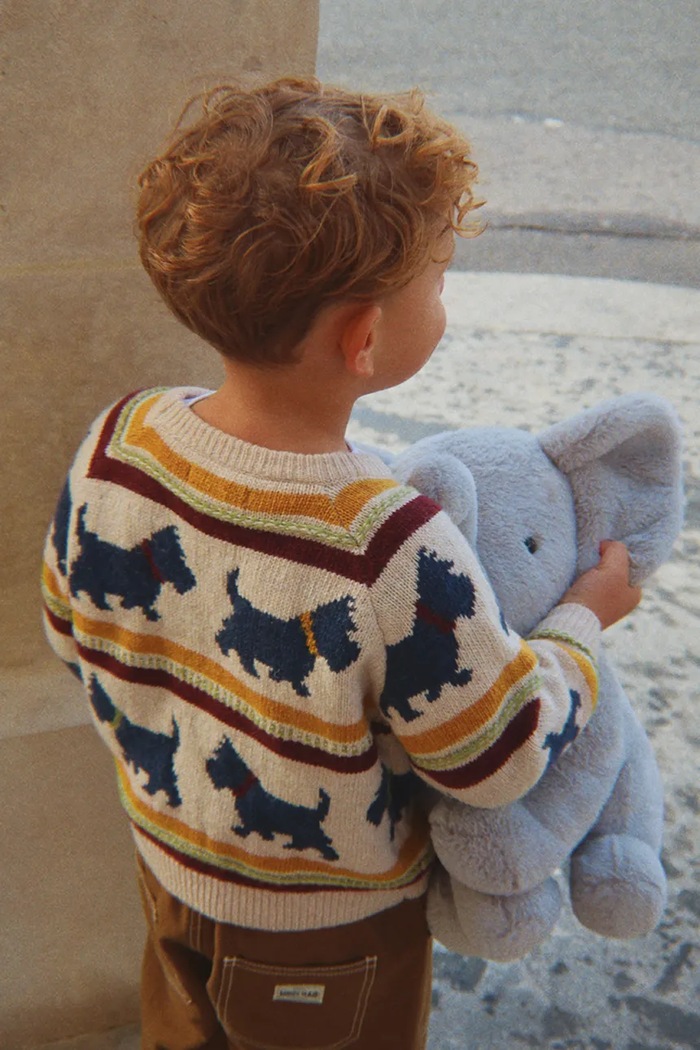 Konges Sløjd Sveter detský s vlnou BELOU KNIT SWEATER béžová KS105908.9BY2