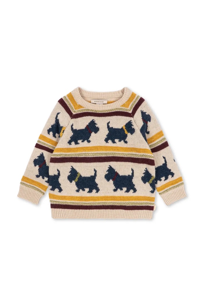 Konges Sløjd Sveter detský s vlnou BELOU KNIT SWEATER KS105908.9BY2 béžová AW26