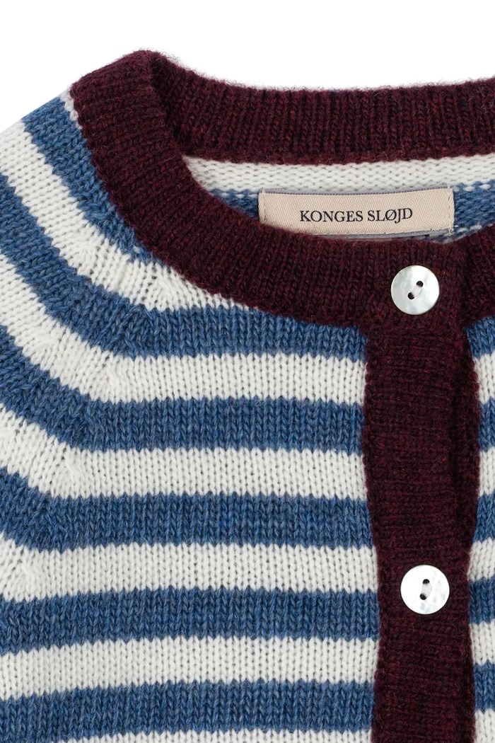 Kardigan otroški z volno BELOU CARDIGAN Konges Sløjd KS105906.9BY2 modra
