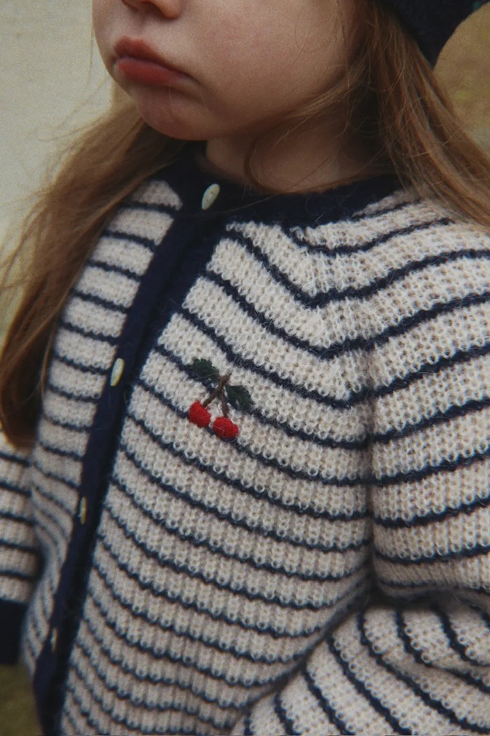 Konges Sløjd Kardigan dziecięcy z wełną BARLI CARDIGAN granatowy KS104660.9BY2