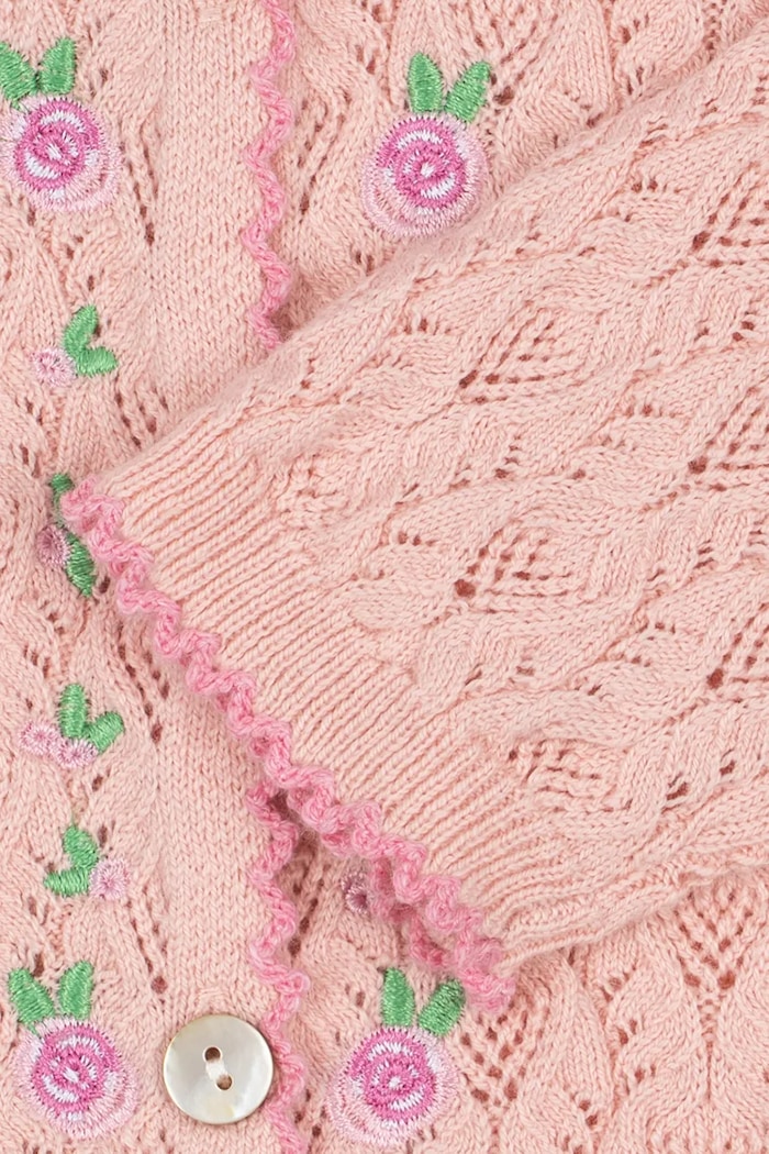 Kardigan dziecięcy z bawełną ROSIER CARDIGAN Konges Sløjd różowy KS106224.9BY2