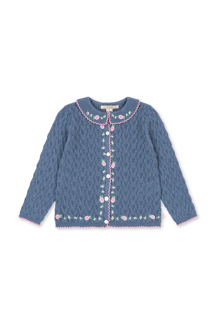 Konges Sløjd Ζακέτα παιδική με βαμβάκι ROSIER CARDIGAN μπλε KS106224.9BY2