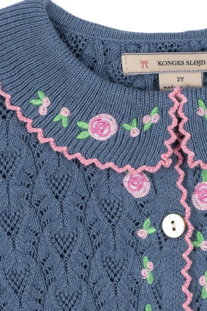 Αγορίστικα Konges Sløjd Ζακέτα παιδική με βαμβάκι ROSIER CARDIGAN KS106224.9BY2 μπλε