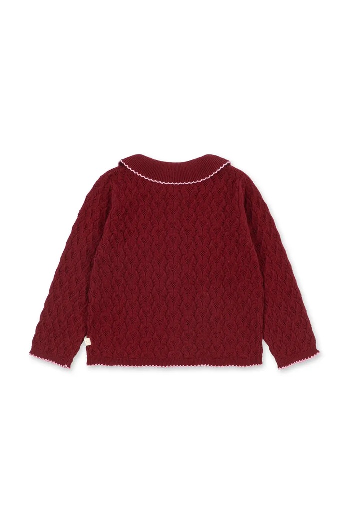 Chłopiec Konges Sløjd Kardigan dziecięcy z bawełną ROSIER CARDIGAN KS106224.9BY2 bordowy
