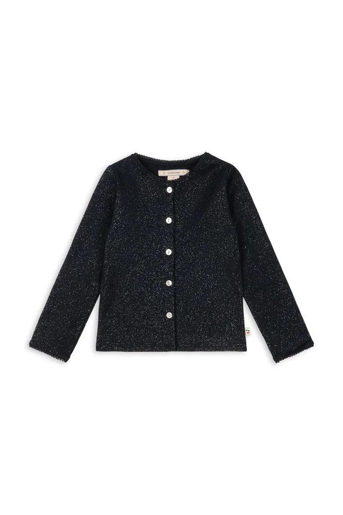 Konges Sløjd Ζακέτα παιδική με βαμβάκι ROLI CARDIGAN OCS μαύρο KS106215.9BY2