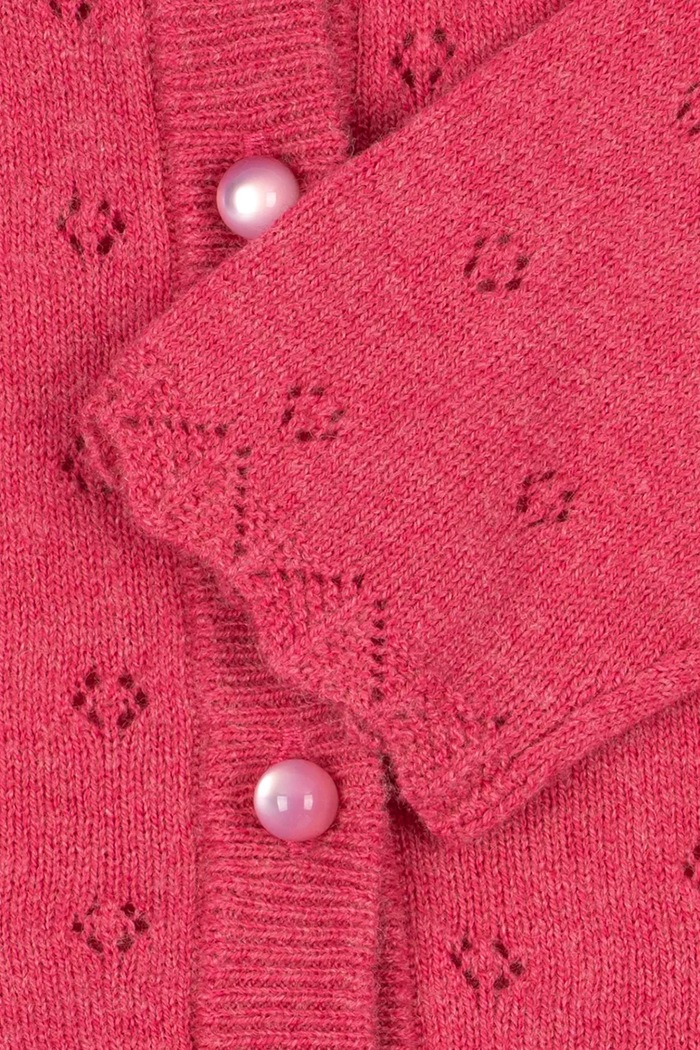 Kardigan dziecięcy z bawełną POSIE CARDIGAN Konges Sløjd różowy KS106205.9BY2
