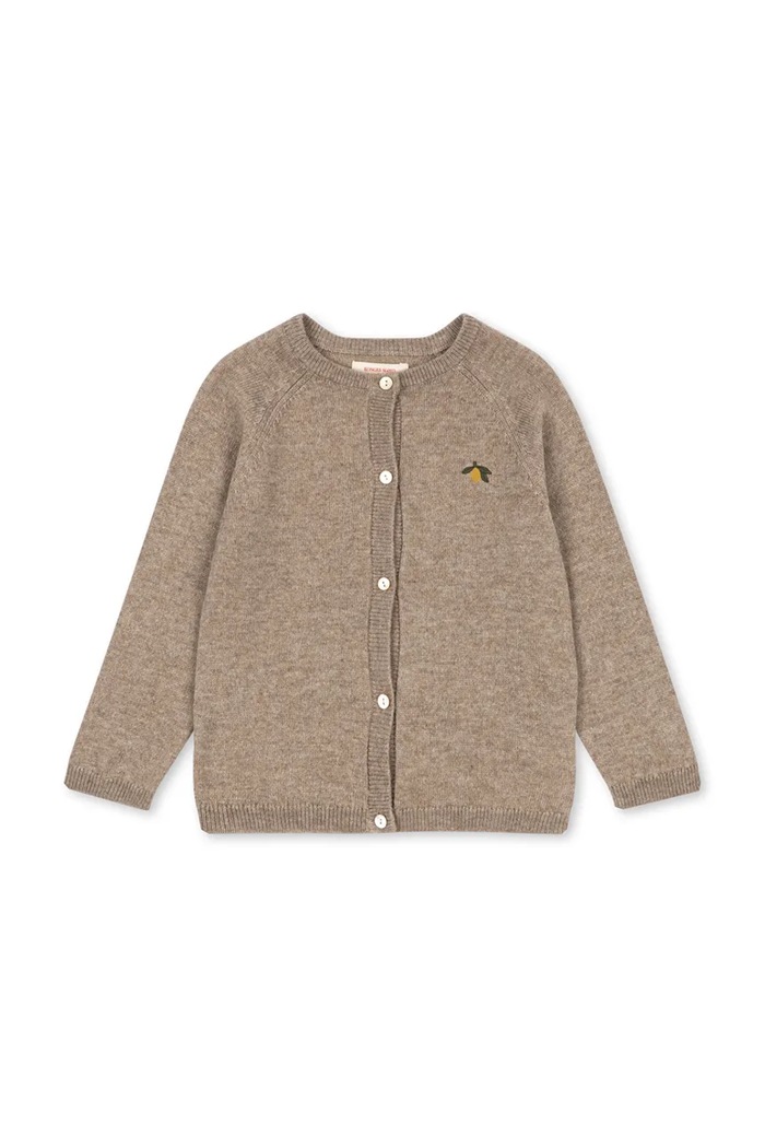 Konges Sløjd Kardigan dziecięcy z wełną MATTOU KNIT CARDIGAN beżowy KS106149.9BY2