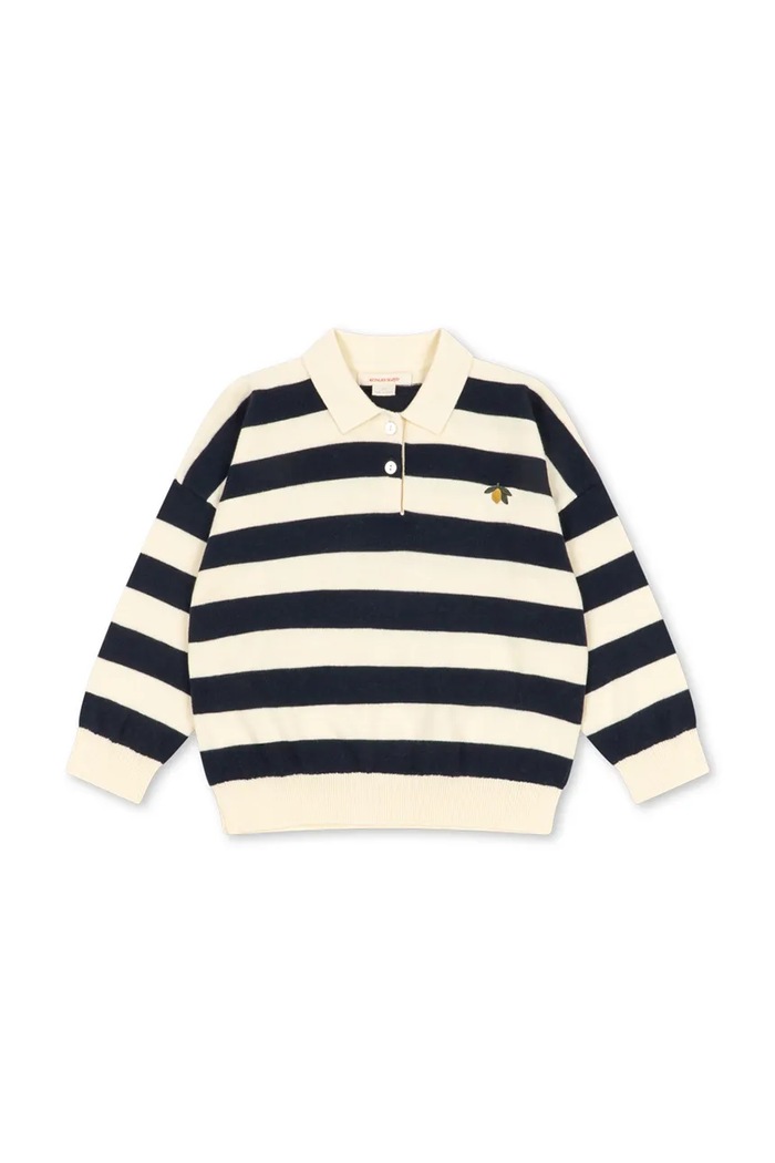 Konges Sløjd Pulover za djecu MANIS KNIT POLO mornarsko plava KS106144.9BY2
