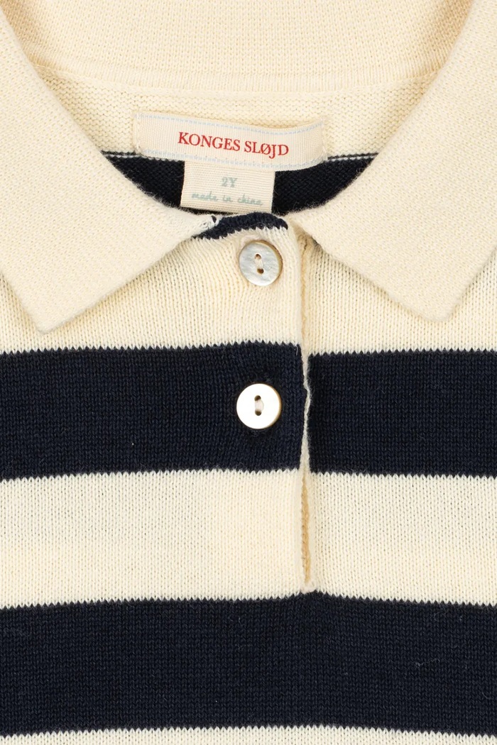 Dječaci Konges Sløjd Pulover za djecu MANIS KNIT POLO KS106144.9BY2 mornarsko plava