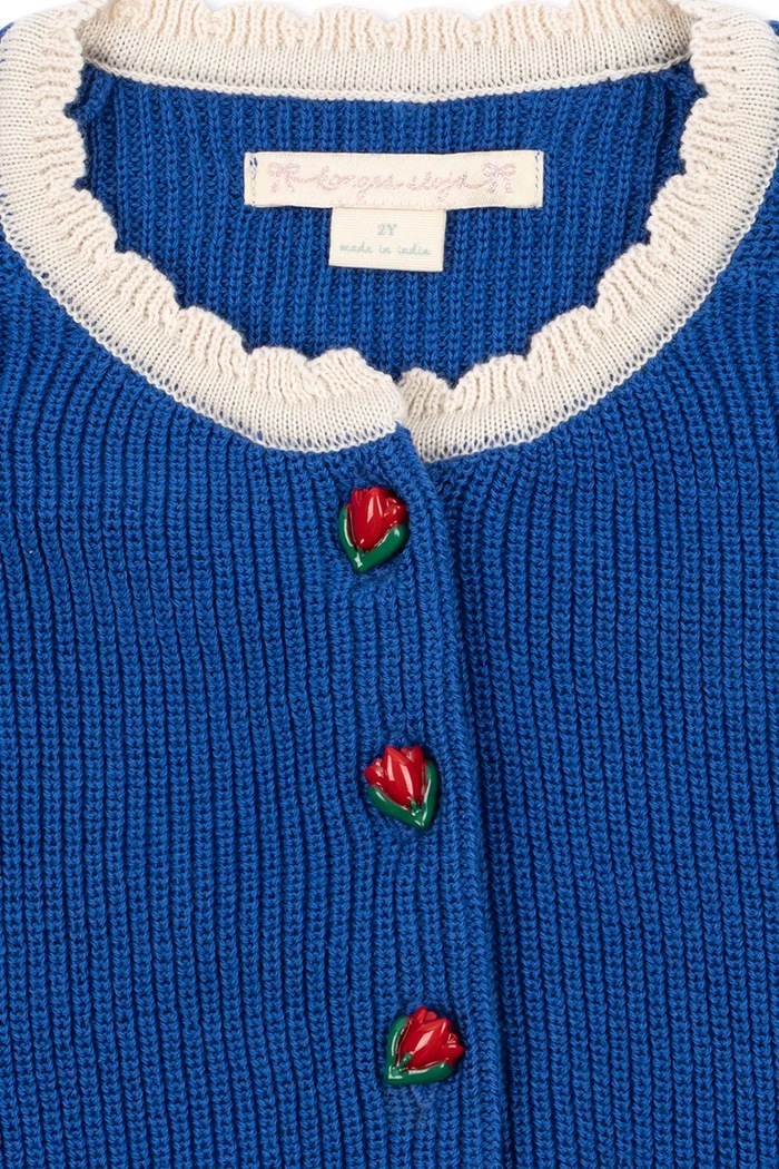 Ζακέτα παιδική βαμβακερή LALLO CARDIGAN GOTS Konges Sløjd KS106091.9BY2 μπλε