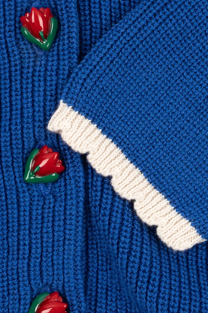 Ζακέτα παιδική βαμβακερή LALLO CARDIGAN GOTS Konges Sløjd μπλε KS106091.9BY2