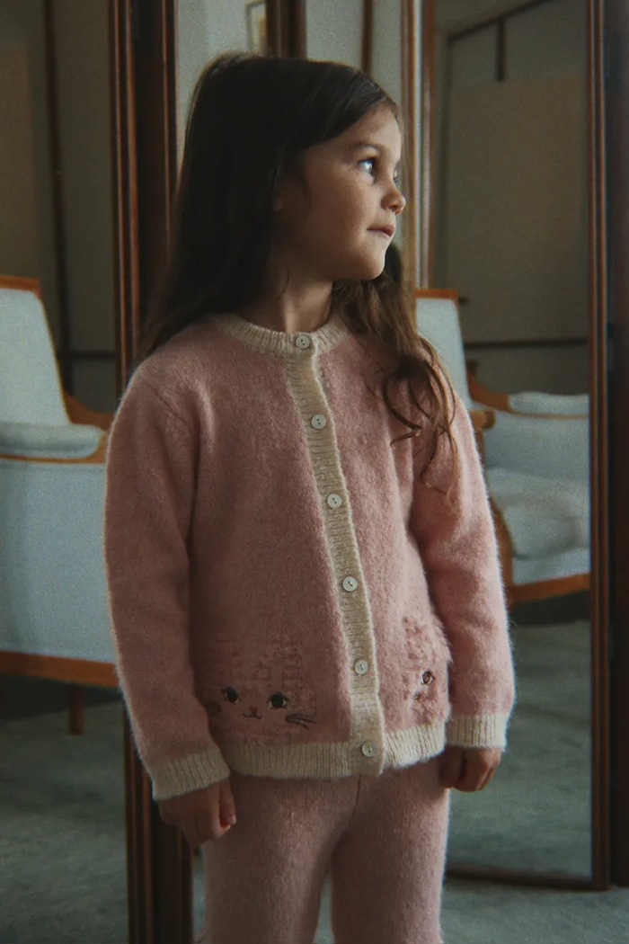 Konges Sløjd Kardigan za djecu od pamuka KITTY CARDIGAN roza KS106077.9BY2