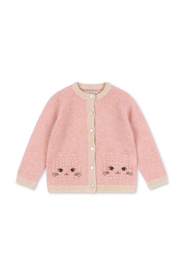 Konges Sløjd Kardigan za djecu od pamuka KITTY CARDIGAN KS106077.9BY2 roza AW26