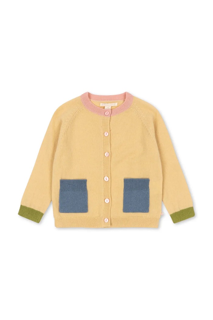 Konges Sløjd Kardigan za djecu od vune COLLETTI CARDIGAN KS105957.9BY2 žuta AW26