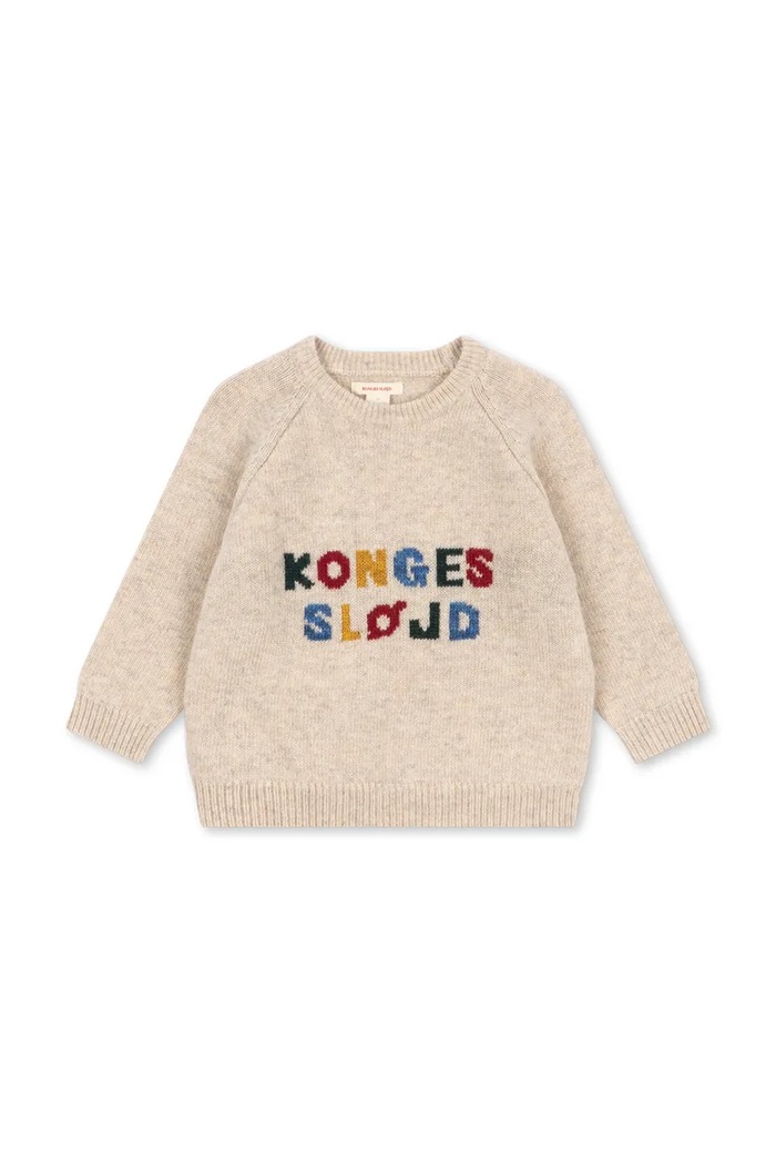 Konges Sløjd Pulover za djecu BILLI KNIT SWEATER KS105921.9BY2 bež AW26