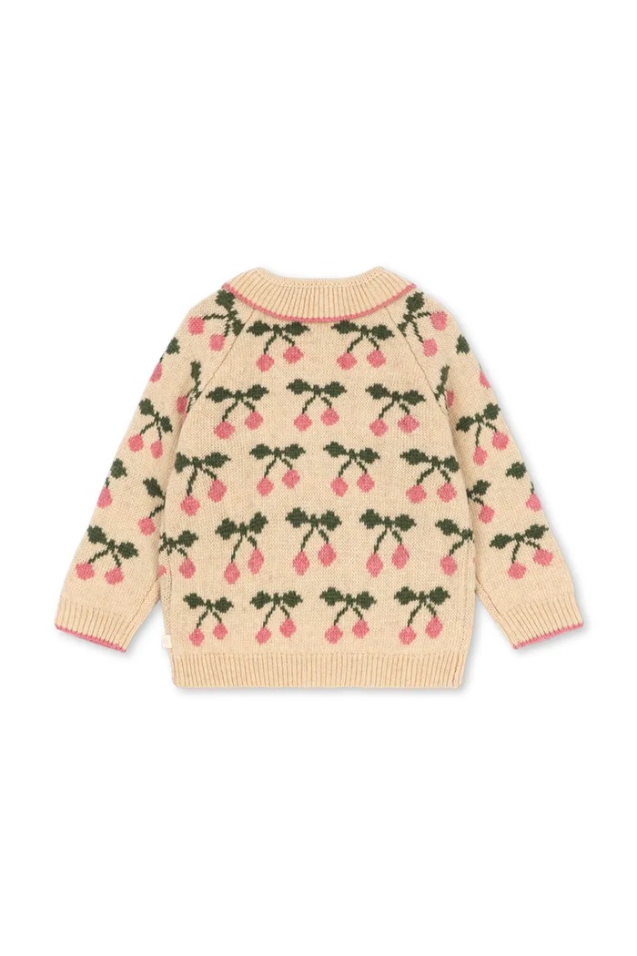 Konges Sløjd Pulover za djecu od vune BELOU COLLAR CARDIGAN KS105907.9BY2 bež AW26
