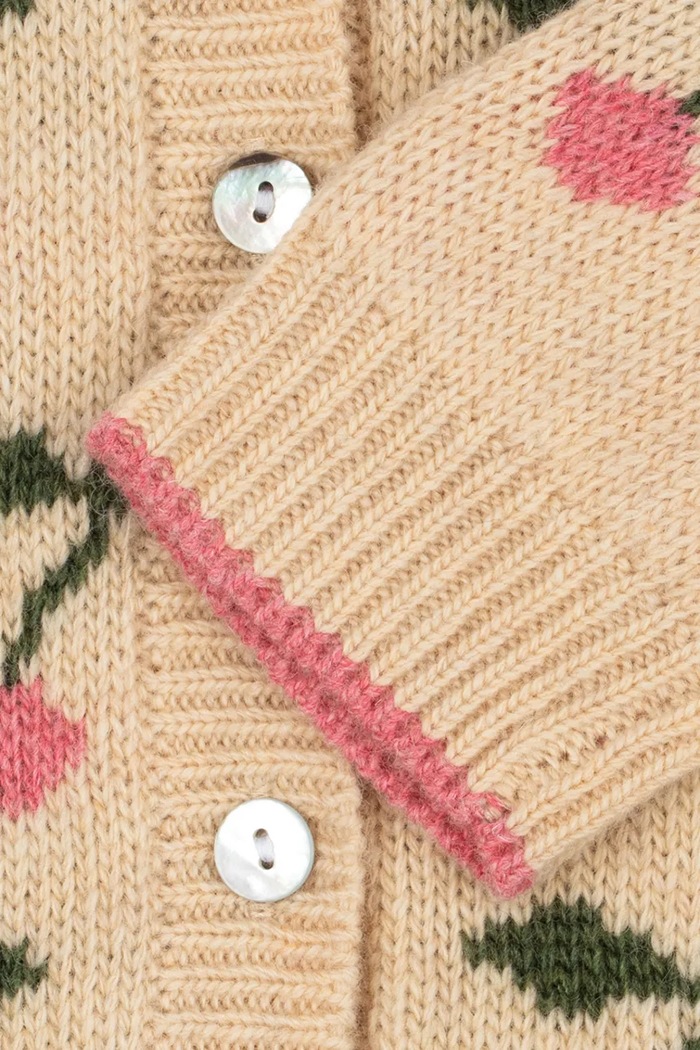 Pulover za djecu od vune BELOU COLLAR CARDIGAN Konges Sløjd KS105907.9BY2 bež